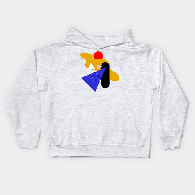 Abstract Composition II White Kids Hoodie by Kirovair